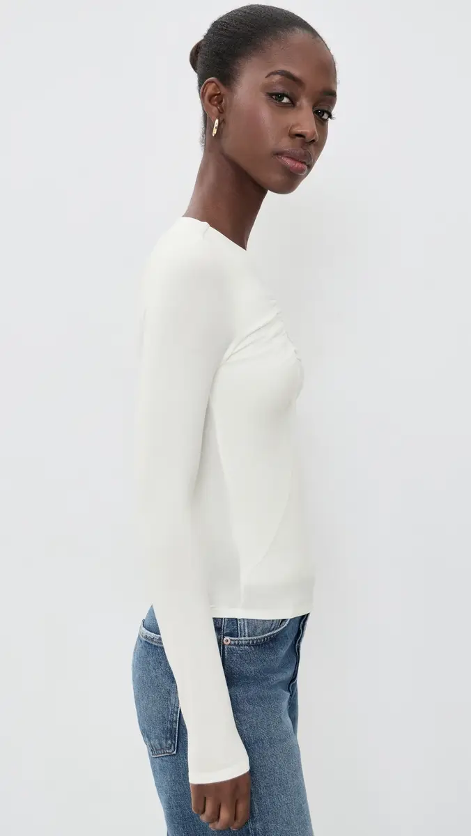 THE LINE BY K Demi Long Sleeve Keyhole Top | Thumbnail 4