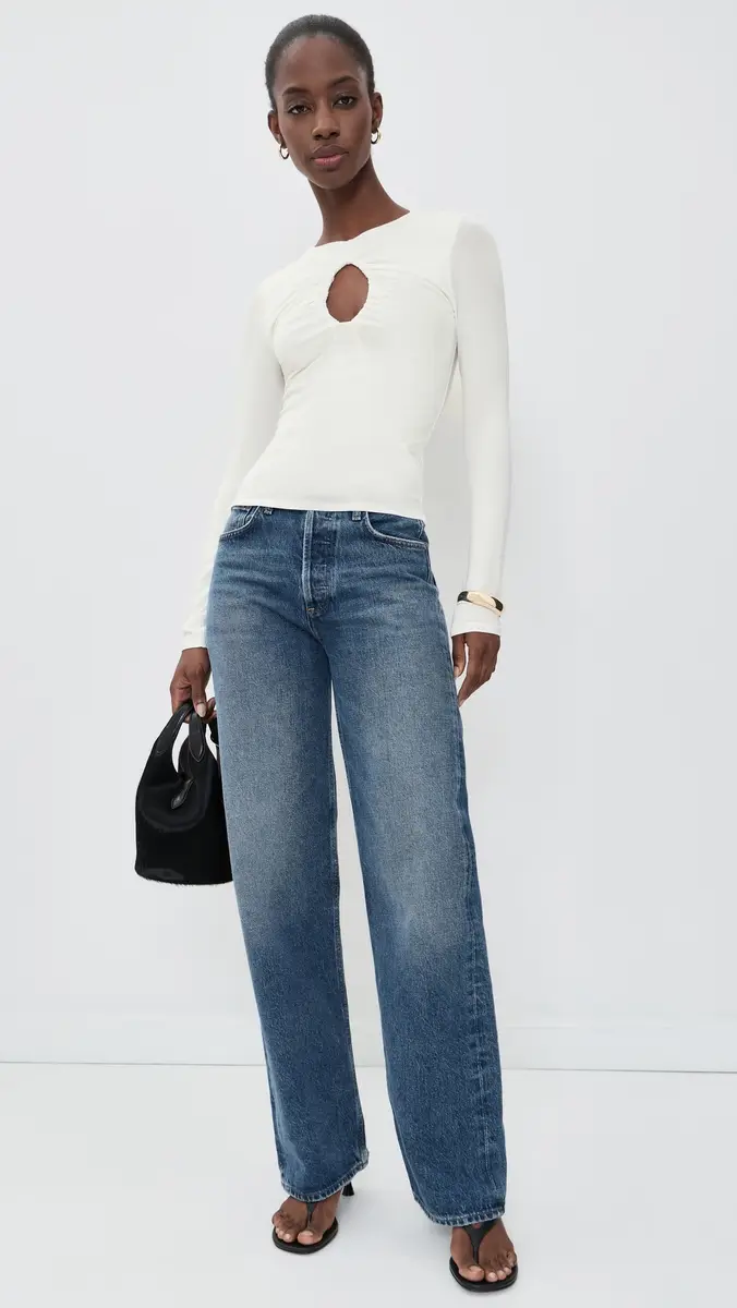 THE LINE BY K Demi Long Sleeve Keyhole Top | Thumbnail 5