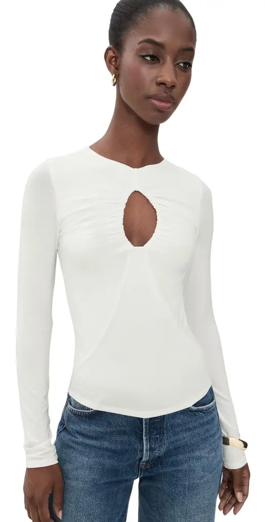 Demi Long Sleeve Keyhole Top Demi Long Sleeve Keyhole Top