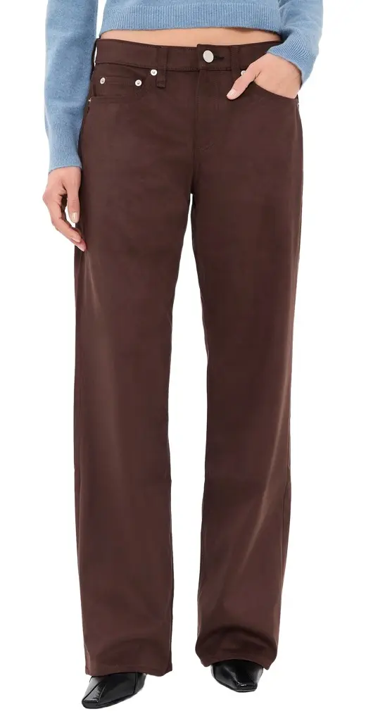 Faux Suede Straight Pants Faux Suede Straight Pants