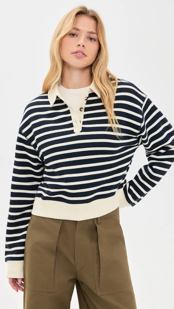 rag & bone Vintage Terry Striped Polo | Thumbnail 2 rag & bone Vintage Terry Striped Polo | Thumbnail 2
