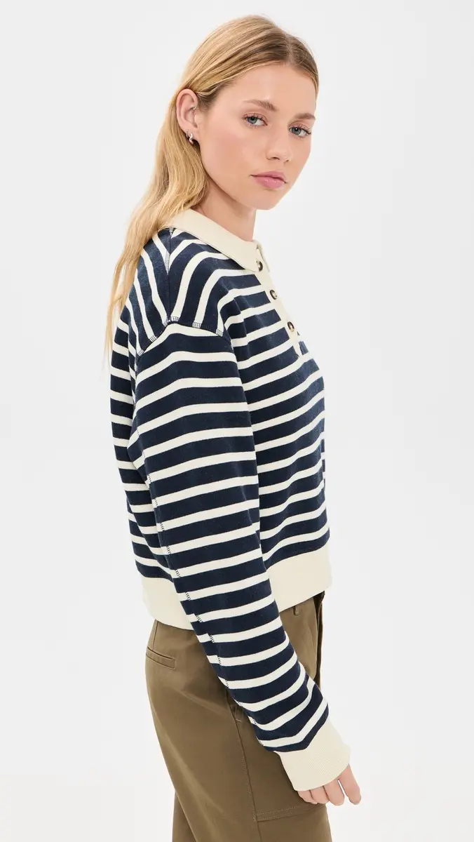 rag & bone Vintage Terry Striped Polo | Thumbnail 4 rag & bone Vintage Terry Striped Polo | Thumbnail 4