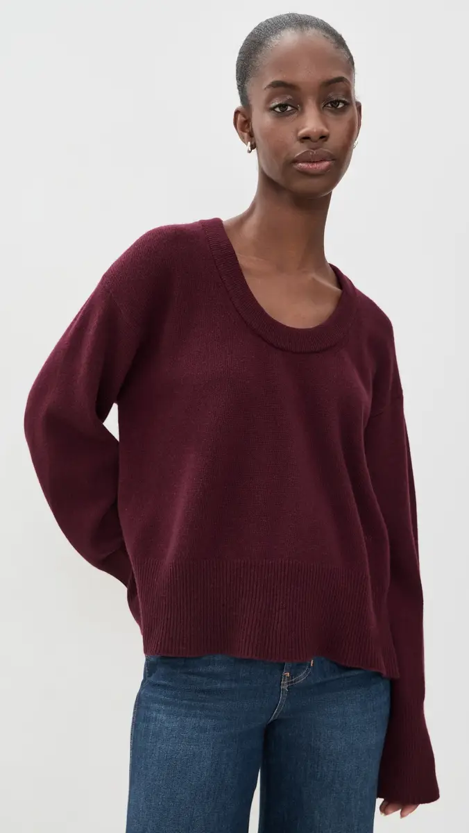 House of Dagmar Soft Wool Scoop Knit Sweater | Thumbnail 2