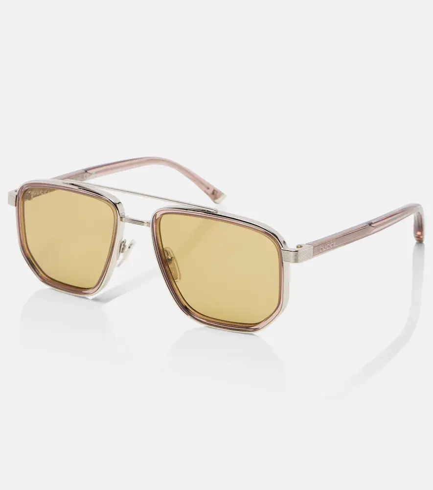 Gucci Lettering aviator sunglasses | Thumbnail 2 Gucci Lettering aviator sunglasses | Thumbnail 2