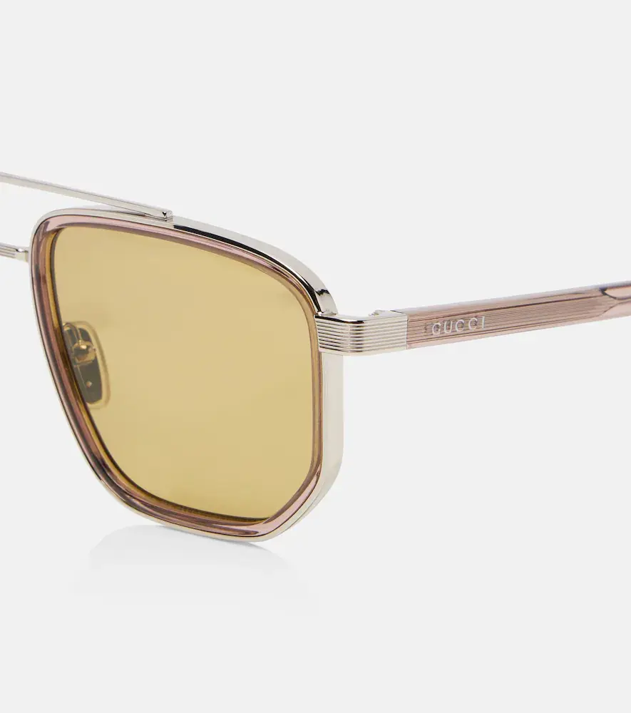 Gucci Lettering aviator sunglasses | Thumbnail 3 Gucci Lettering aviator sunglasses | Thumbnail 3