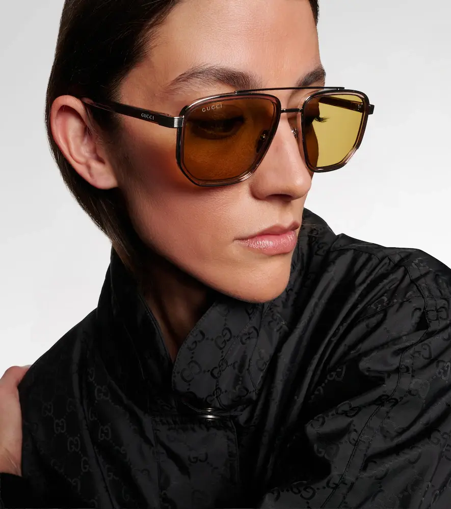 Gucci Lettering aviator sunglasses | Thumbnail 4 Gucci Lettering aviator sunglasses | Thumbnail 4