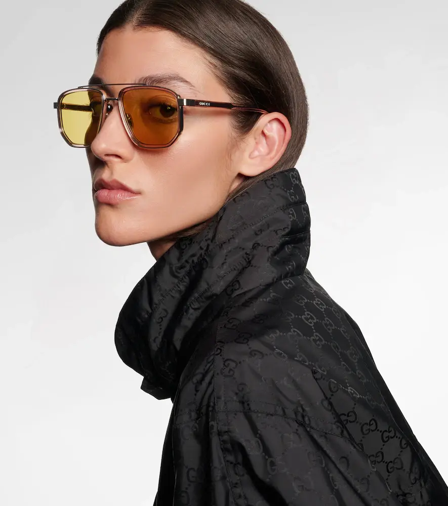 Gucci Lettering aviator sunglasses | Thumbnail 5 Gucci Lettering aviator sunglasses | Thumbnail 5