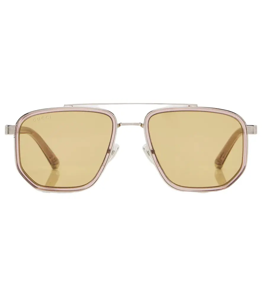 Gucci Lettering aviator sunglasses