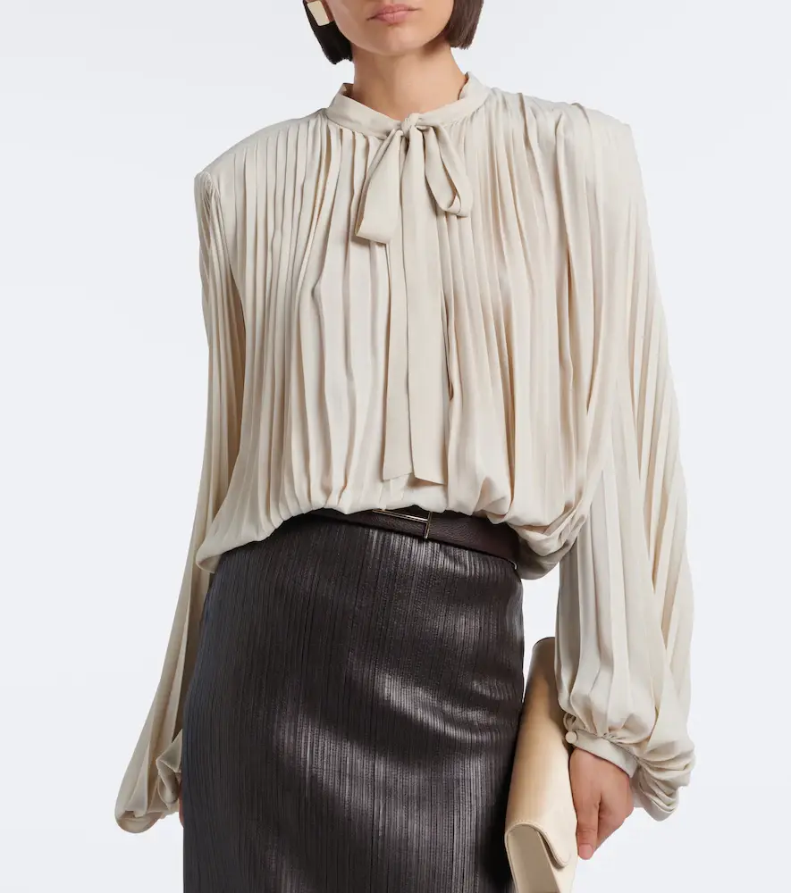 Tom Ford Plissé crêpe de chine blouse | Thumbnail 2 Tom Ford Plissé crêpe de chine blouse | Thumbnail 2