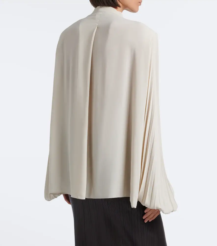 Tom Ford Plissé crêpe de chine blouse | Thumbnail 4 Tom Ford Plissé crêpe de chine blouse | Thumbnail 4