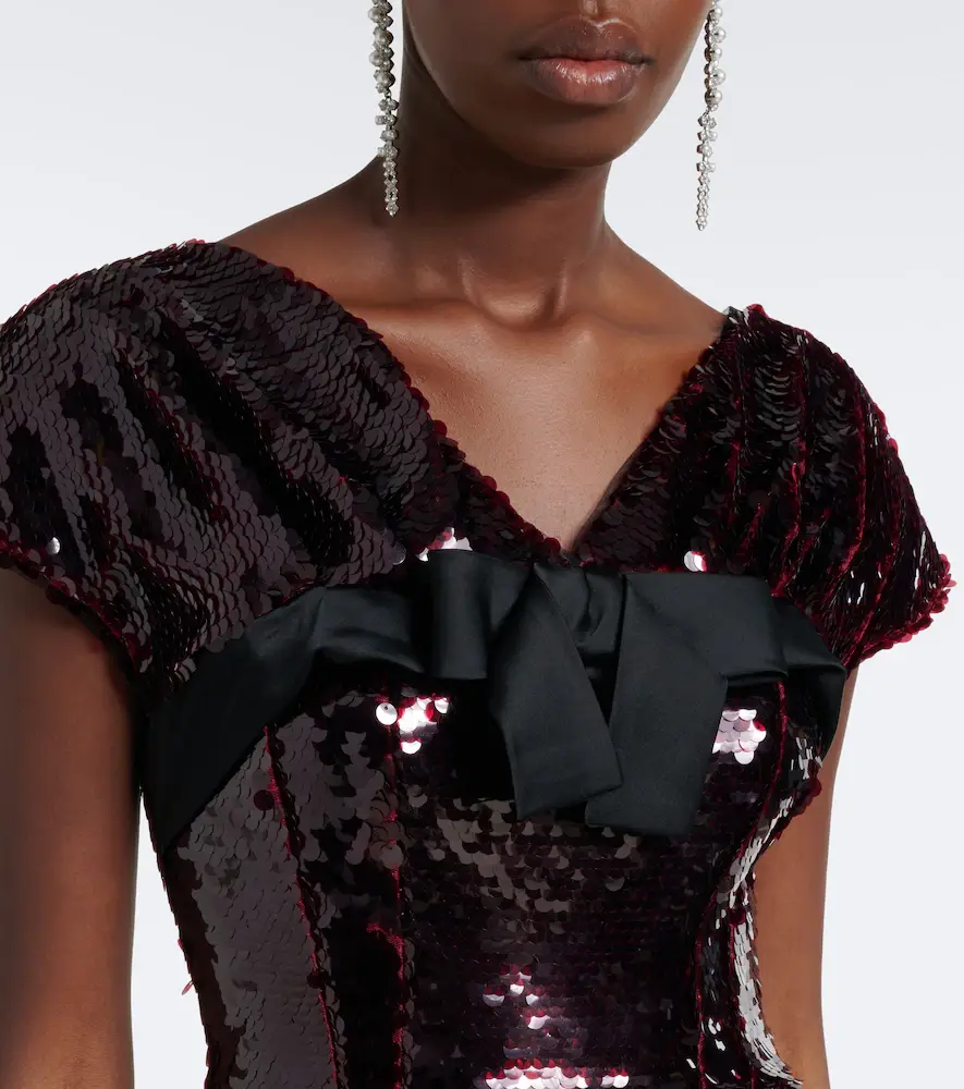 Simone Rocha Bow-detail sequined cocktail dress | Thumbnail 5