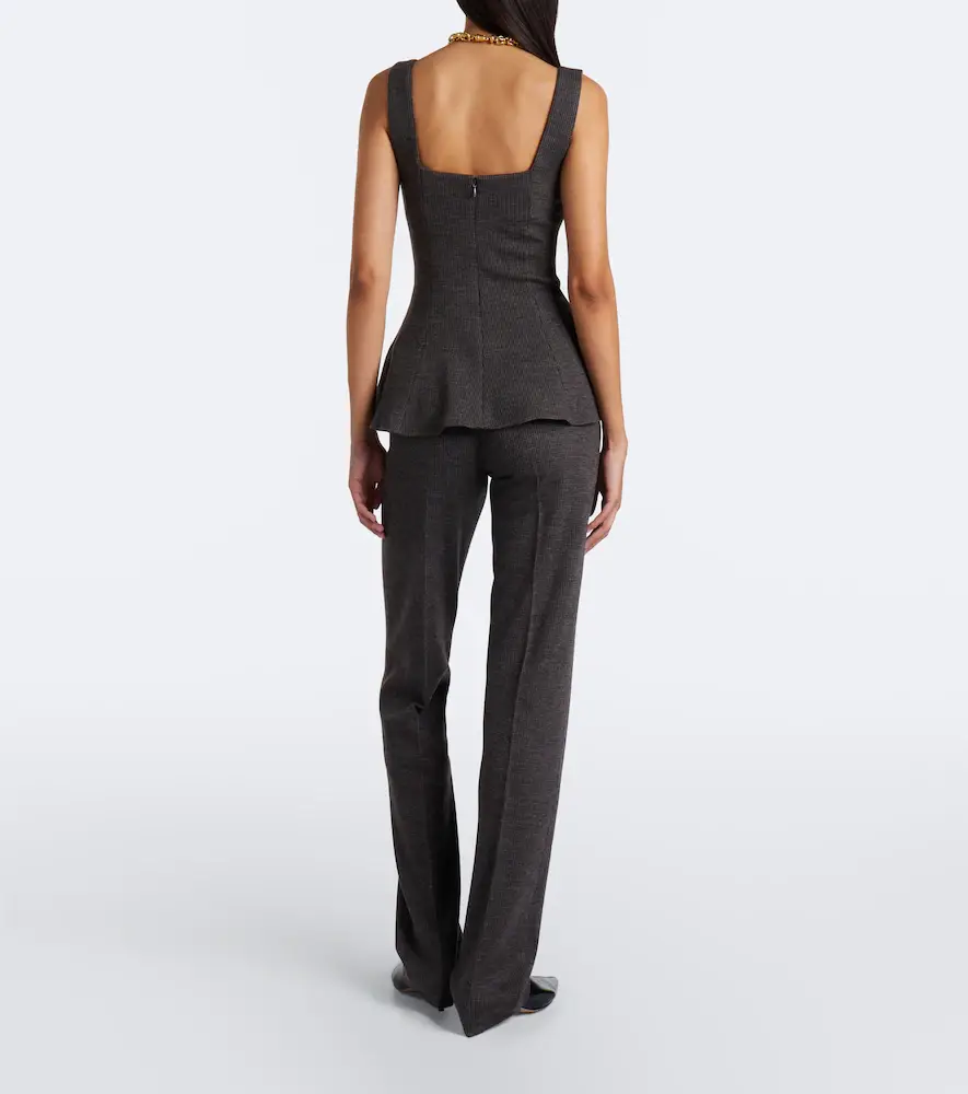 Ralph Lauren Collection Macy wool jersey straight pants | Thumbnail 3
