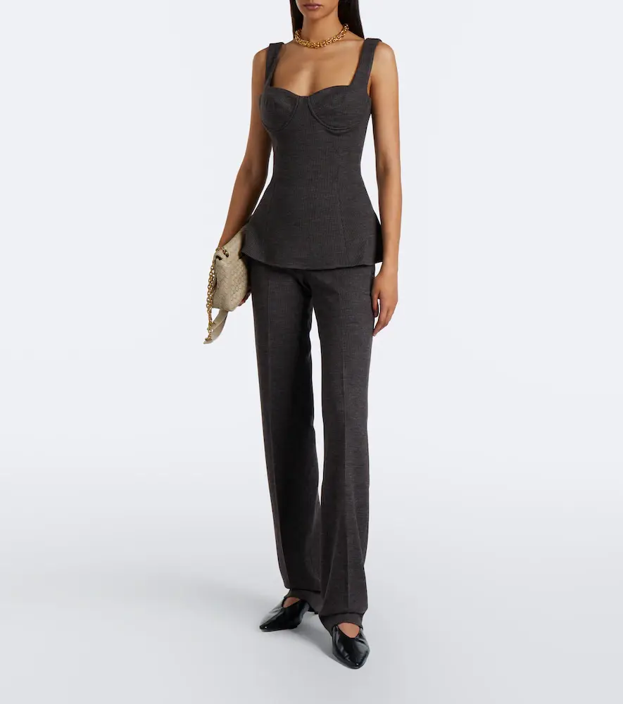 Ralph Lauren Collection Macy wool jersey straight pants | Thumbnail 5