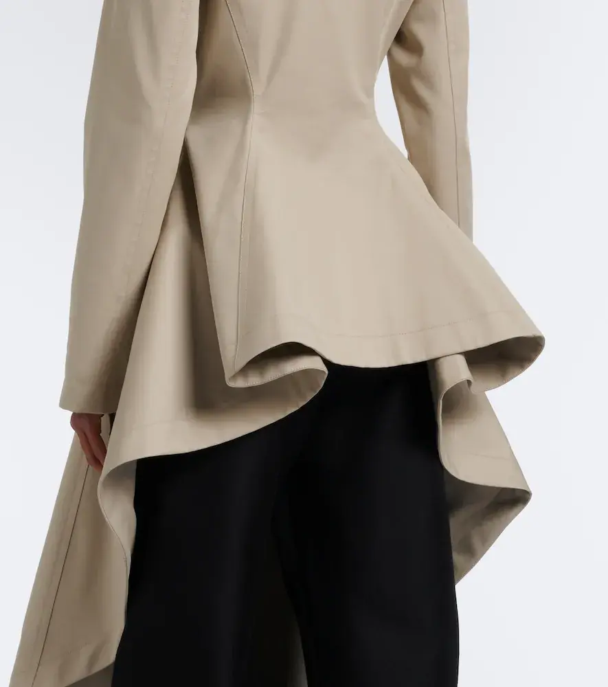 Alaïa Alaïa Asymmetric cotton poplin coat | Thumbnail 2 Alaïa Alaïa Asymmetric cotton poplin coat | Thumbnail 2