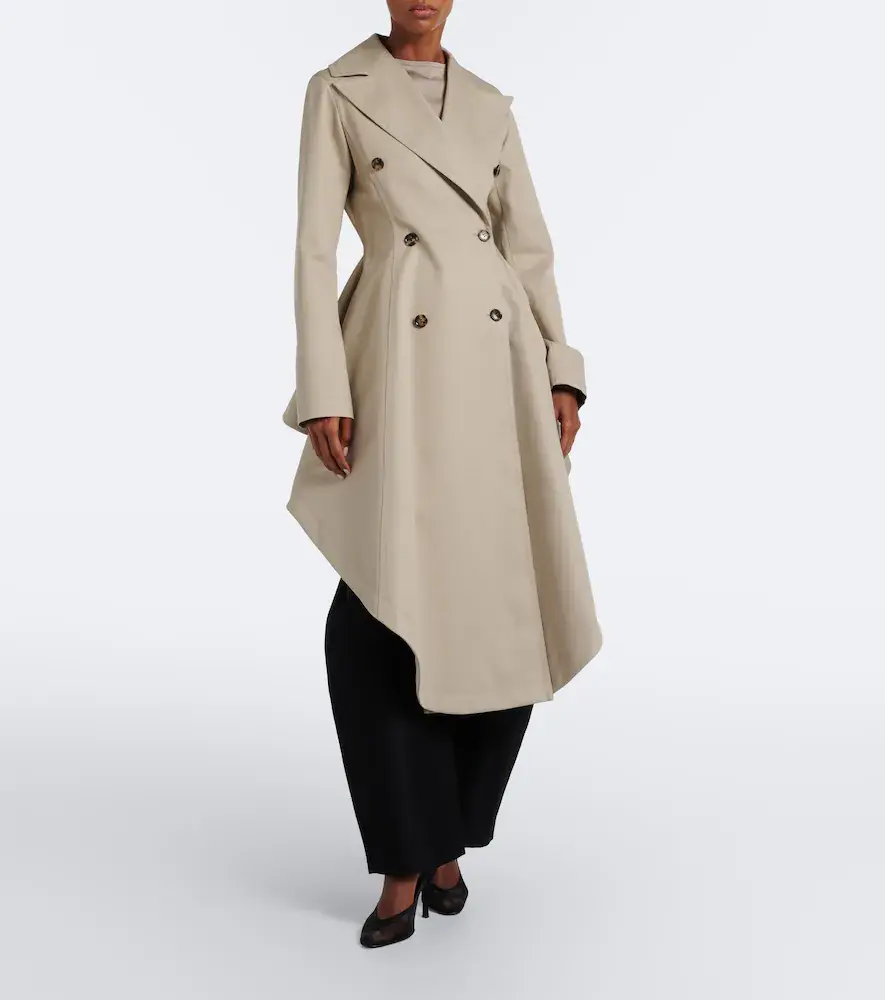 Alaïa Alaïa Asymmetric cotton poplin coat | Thumbnail 6 Alaïa Alaïa Asymmetric cotton poplin coat | Thumbnail 6