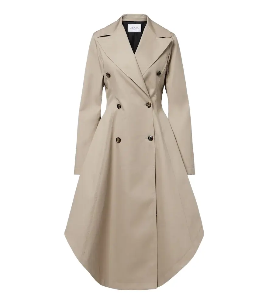 Alaïa Alaïa Asymmetric cotton poplin coat