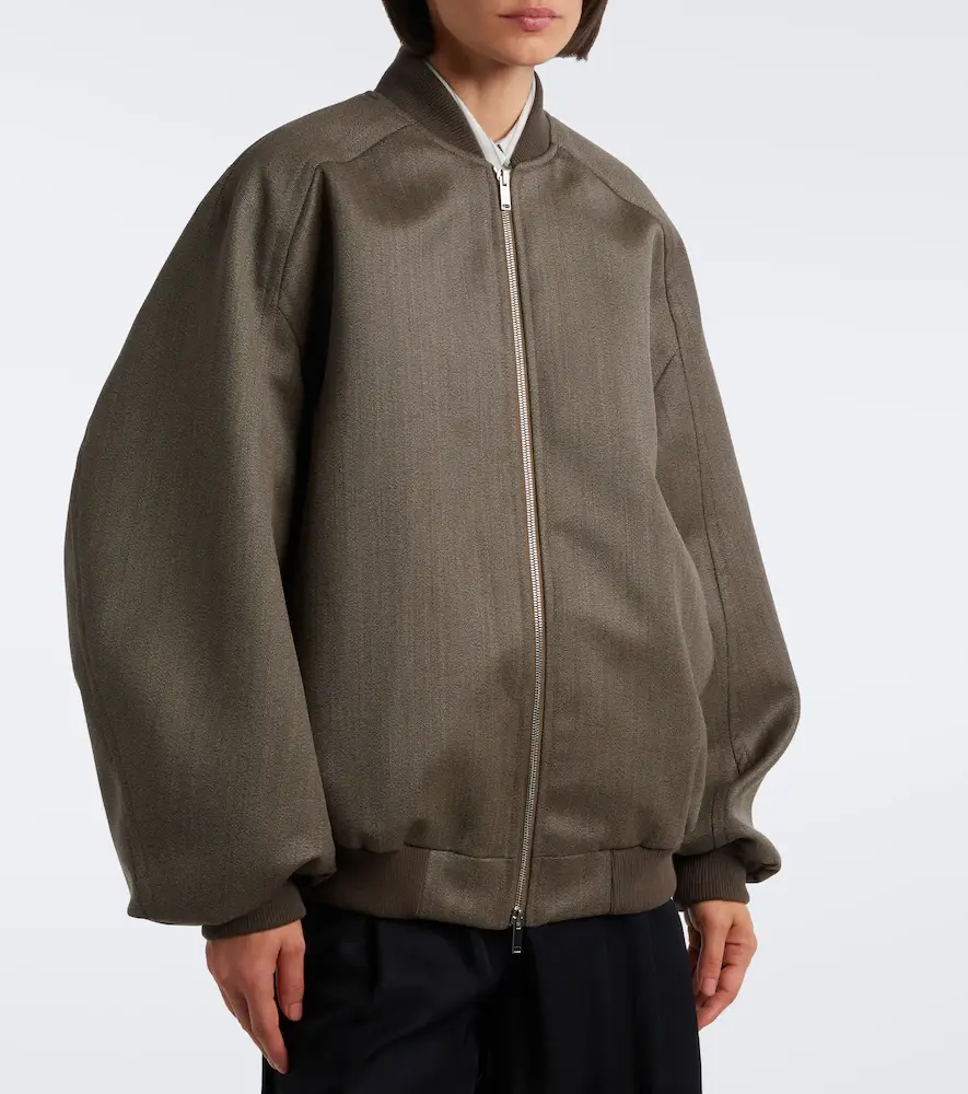 The Frankie Shop Elinor oversized wool bomber jacket | Thumbnail 4 The Frankie Shop Elinor oversized wool bomber jacket | Thumbnail 4