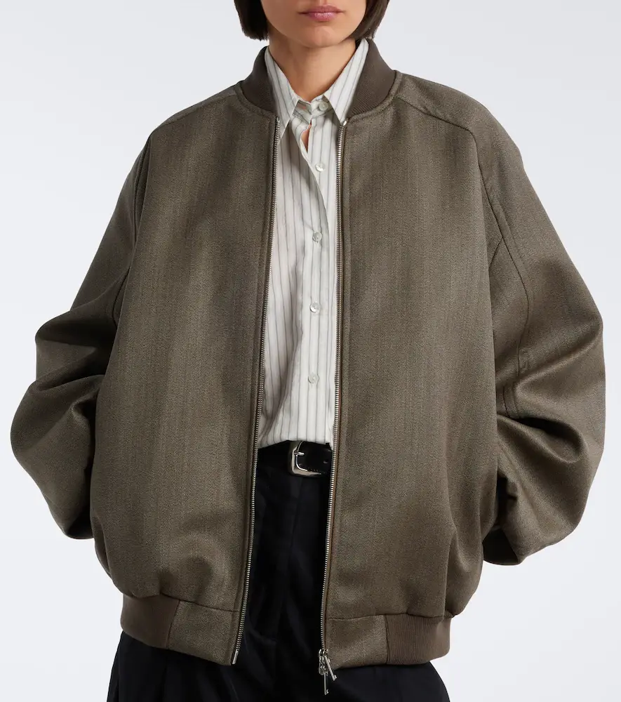 The Frankie Shop Elinor oversized wool bomber jacket | Thumbnail 6 The Frankie Shop Elinor oversized wool bomber jacket | Thumbnail 6