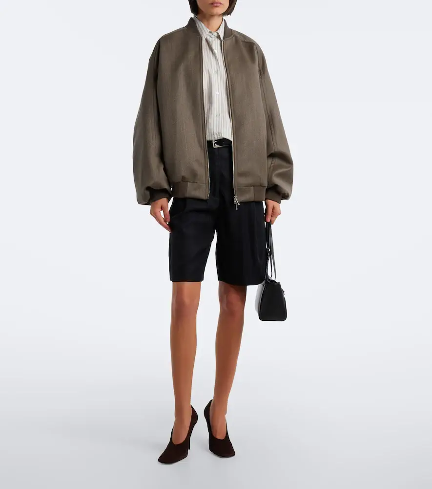 The Frankie Shop Elinor oversized wool bomber jacket | Thumbnail 7 The Frankie Shop Elinor oversized wool bomber jacket | Thumbnail 7