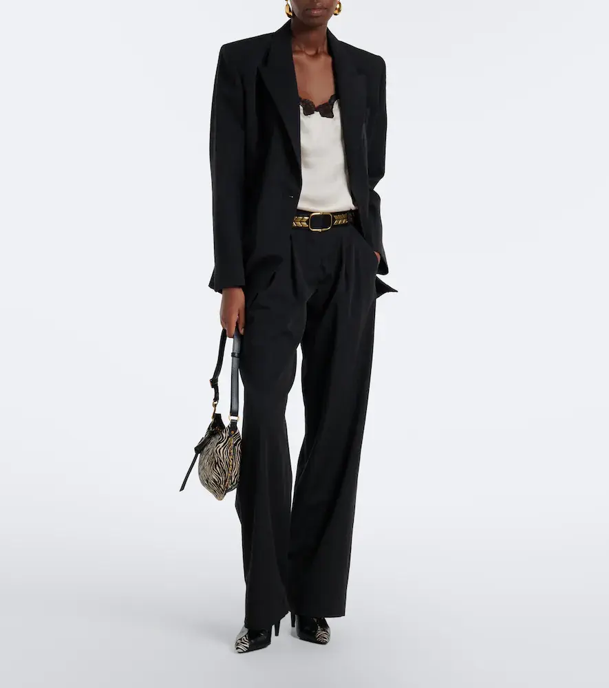 Isabel Marant Lyda pleated virgin wool straight pants | Thumbnail 4 Isabel Marant Lyda pleated virgin wool straight pants | Thumbnail 4