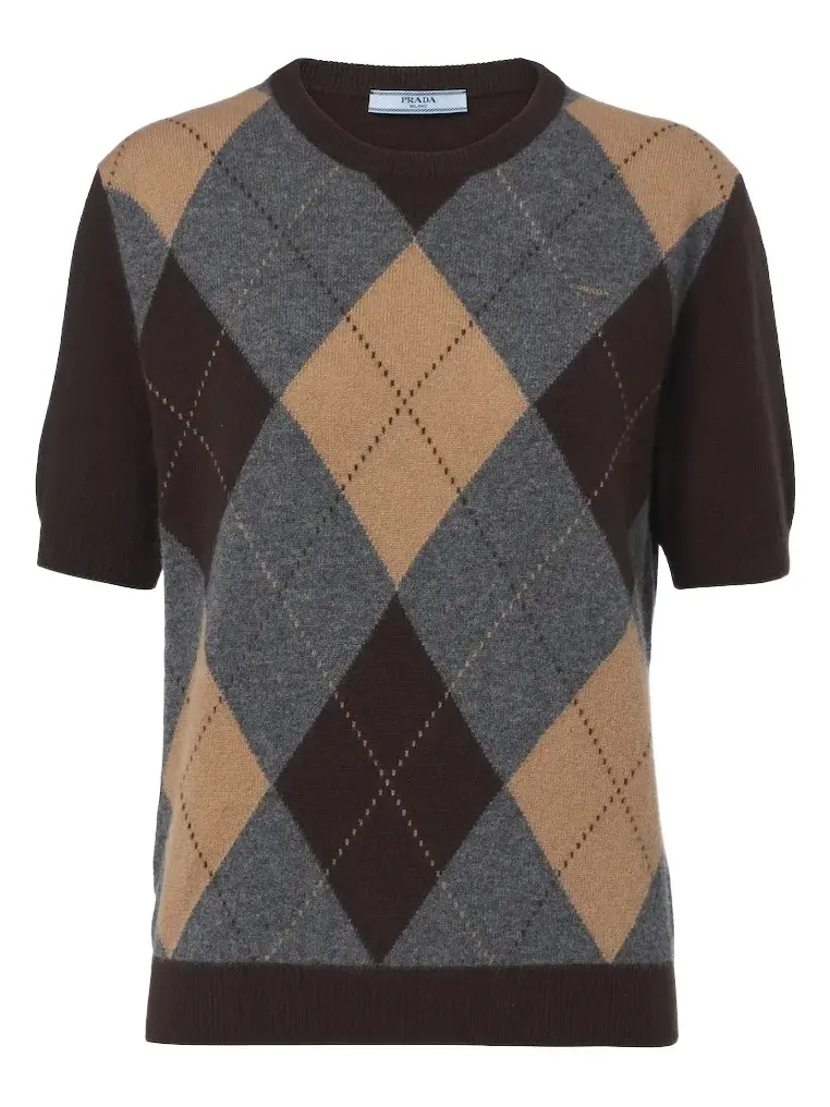 Argyle cashmere sweater