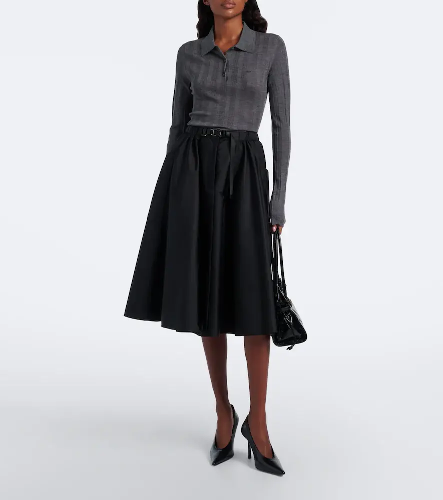 Prada Wool and cotton polo sweater | Thumbnail 4 Prada Wool and cotton polo sweater | Thumbnail 4