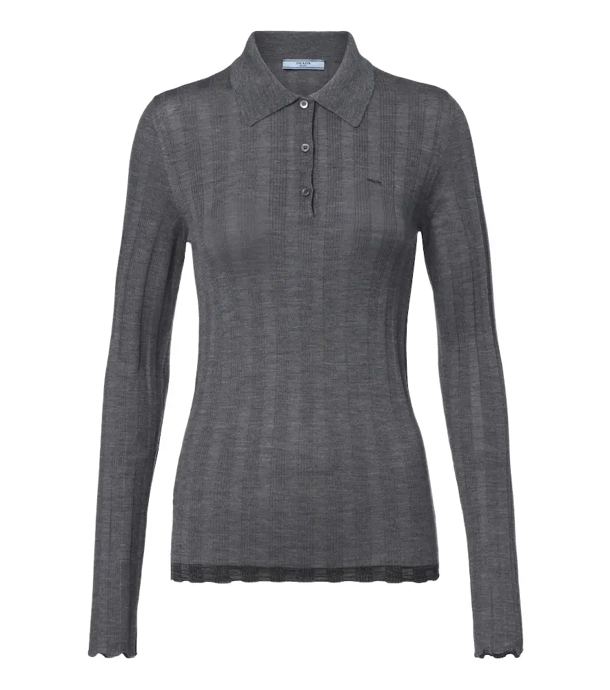 Prada Wool and cotton polo sweater