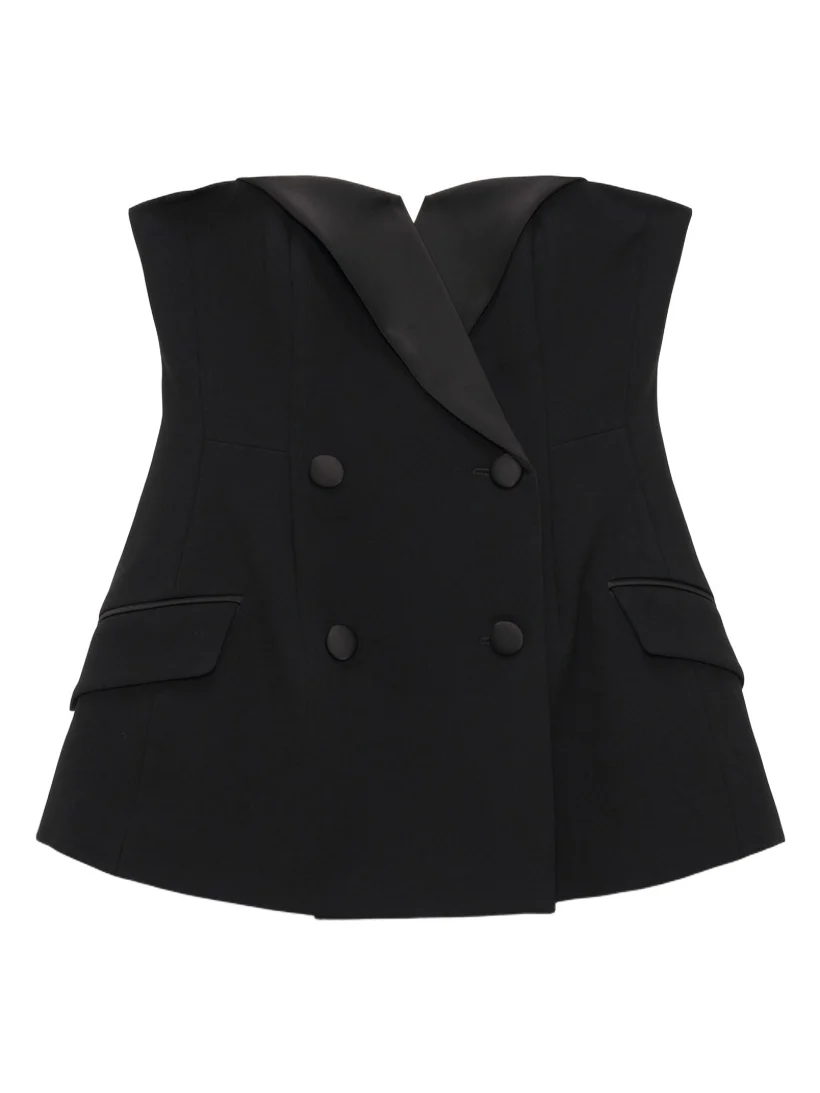 Alira Satin Crepe Bustier Top Alira Satin Crepe Bustier Top