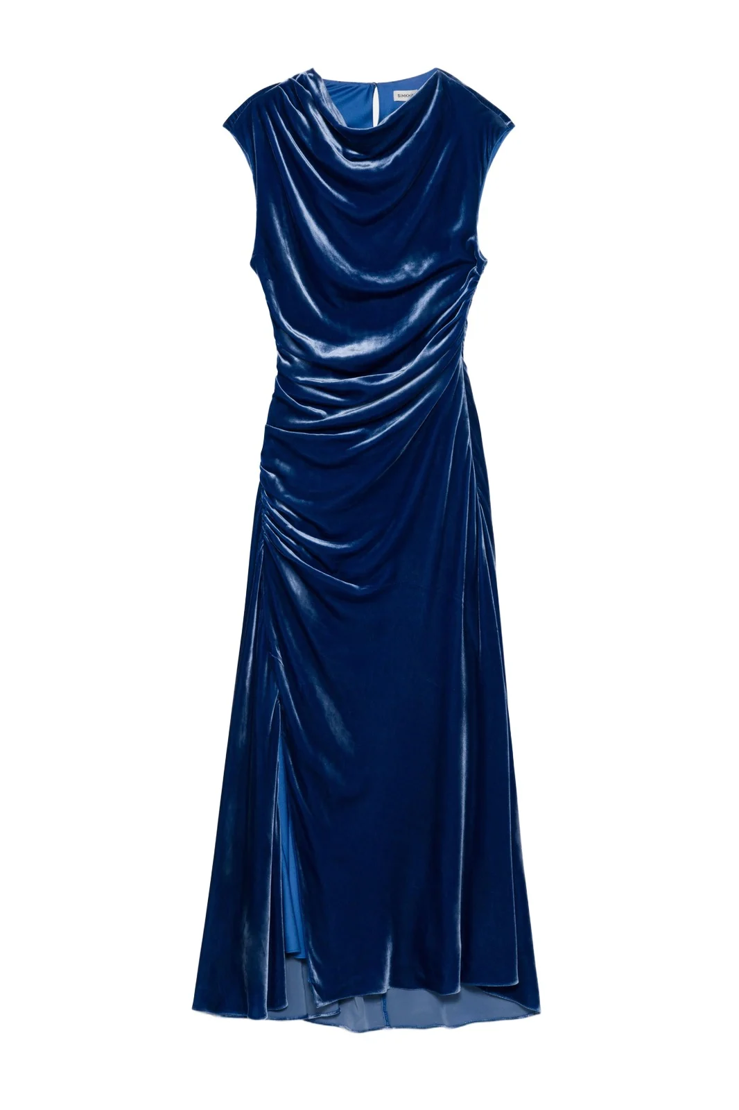 Burke Draped Velvet Midi Dress Burke Draped Velvet Midi Dress
