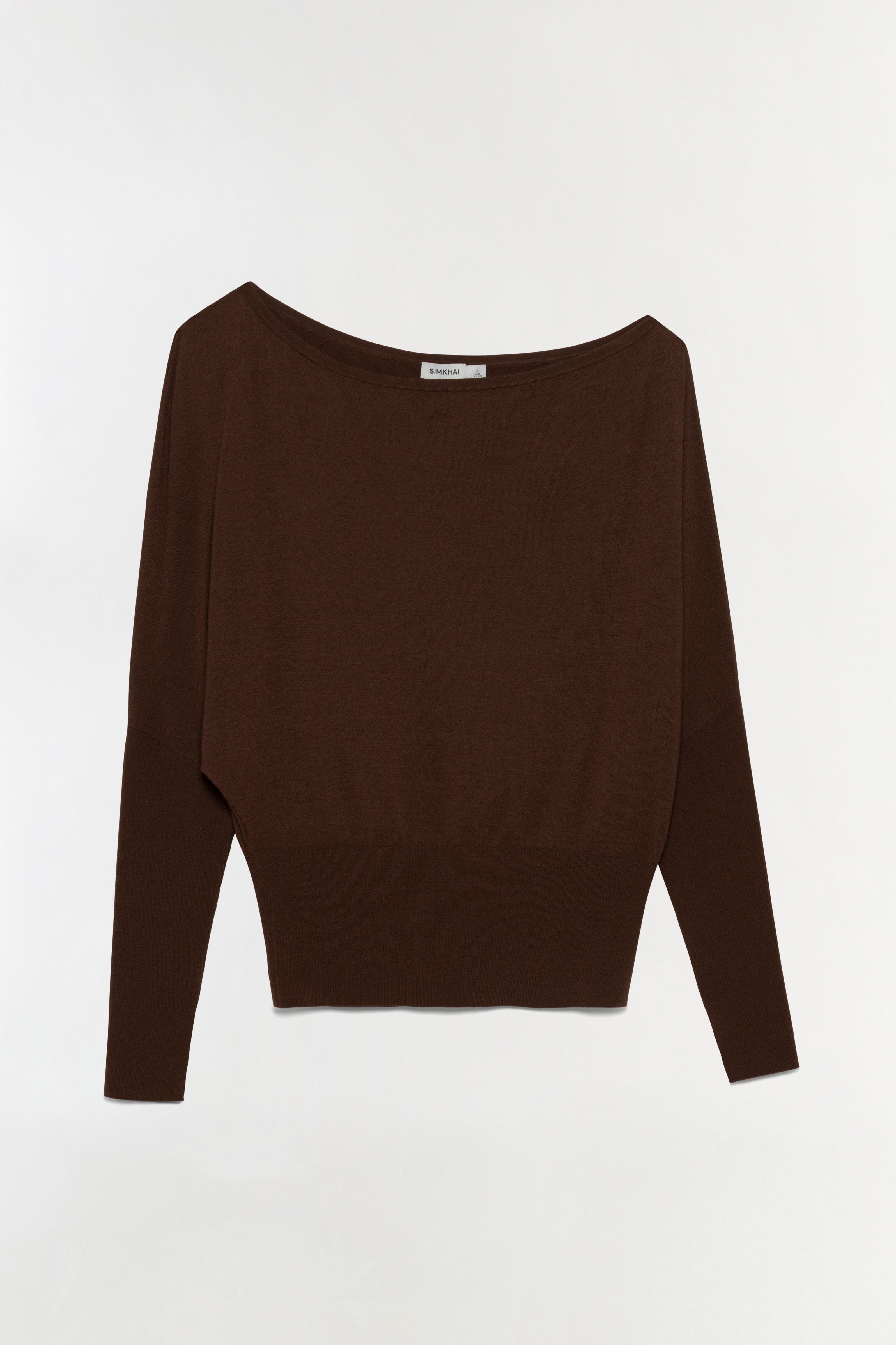 Delphia Off-Shoulder Merino Wool Sweater Delphia Off-Shoulder Merino Wool Sweater