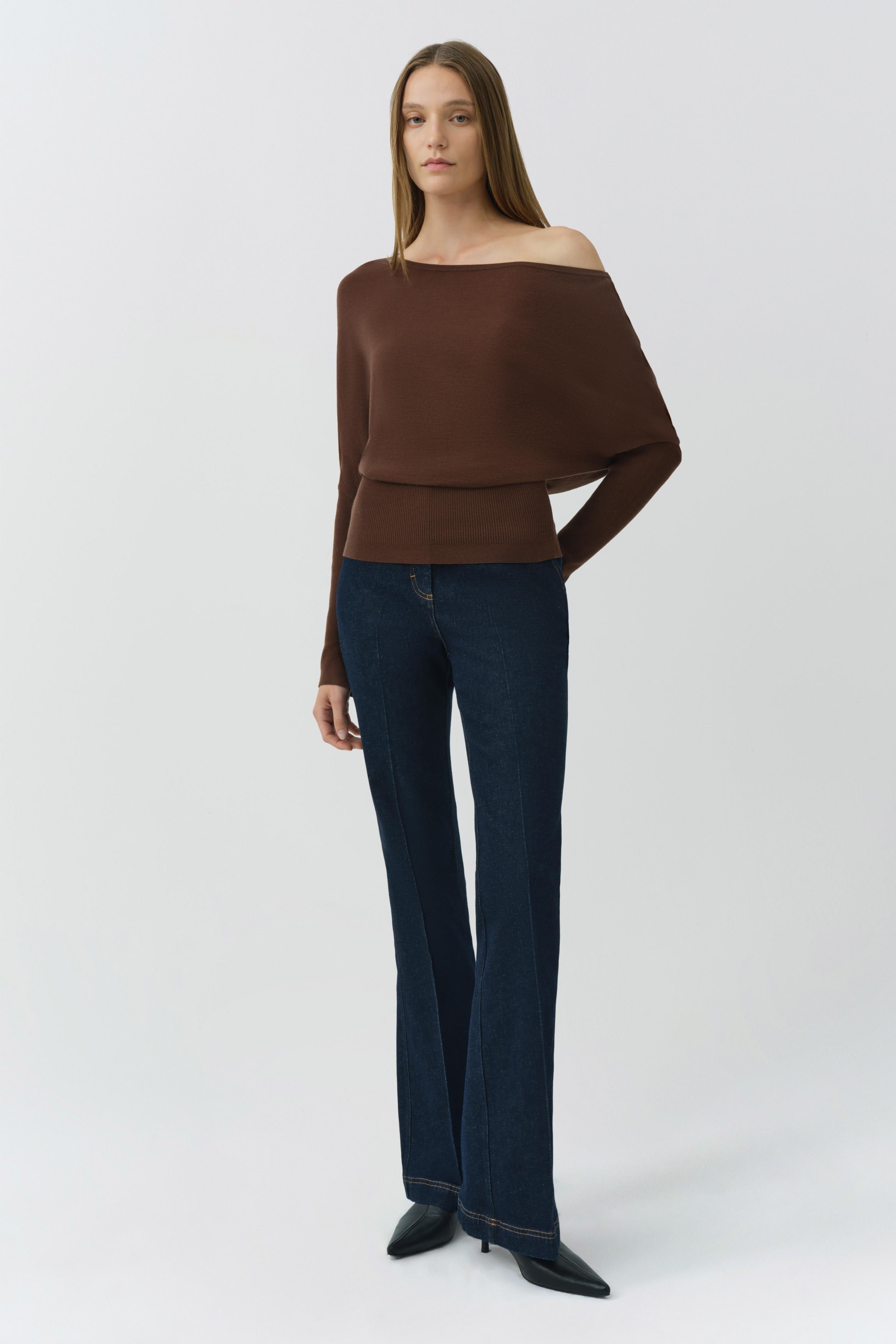 Simkhai Delphia Off-Shoulder Merino Wool Sweater | Thumbnail 2 Simkhai Delphia Off-Shoulder Merino Wool Sweater | Thumbnail 2