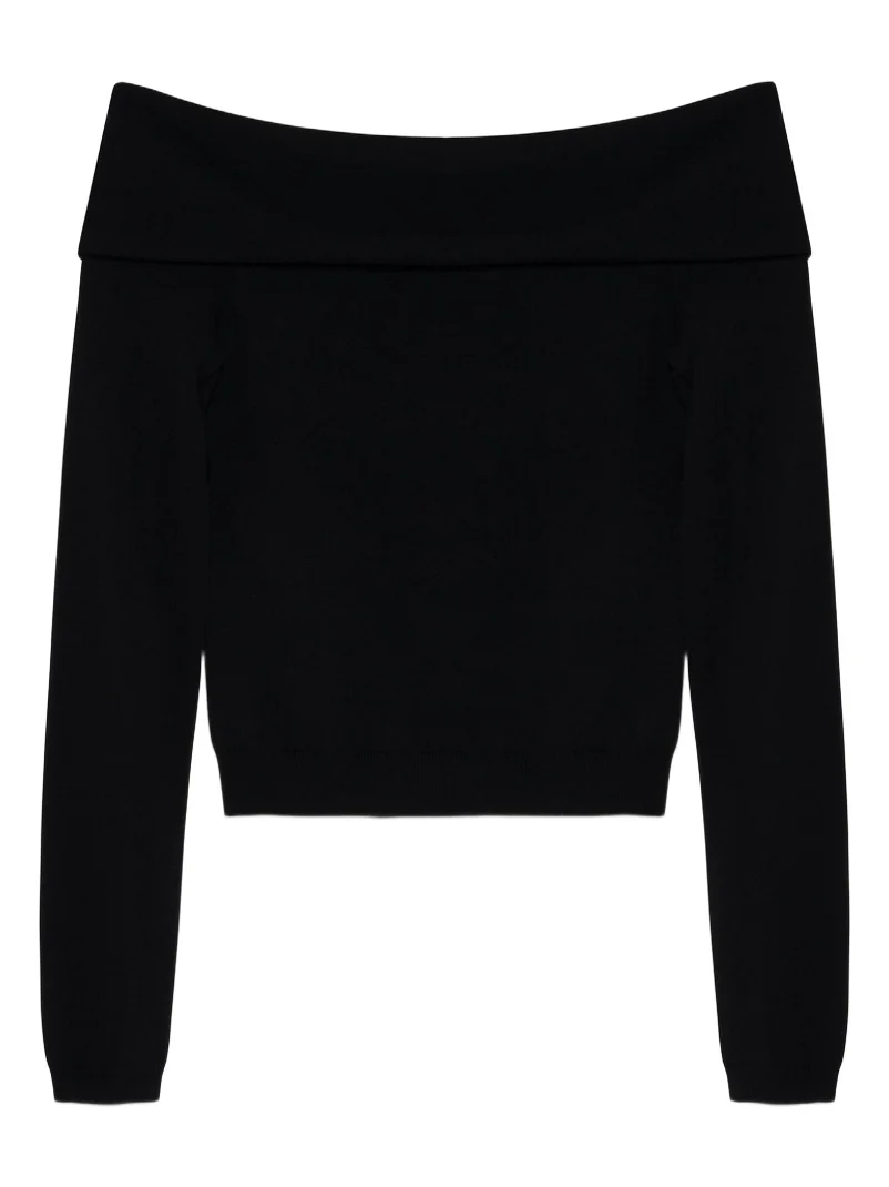 Delphia Off-Shoulder Merino Wool Sweater Delphia Off-Shoulder Merino Wool Sweater