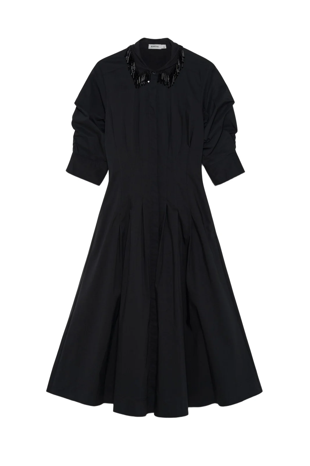 Jazz Embellished Pintuck Midi Dress
