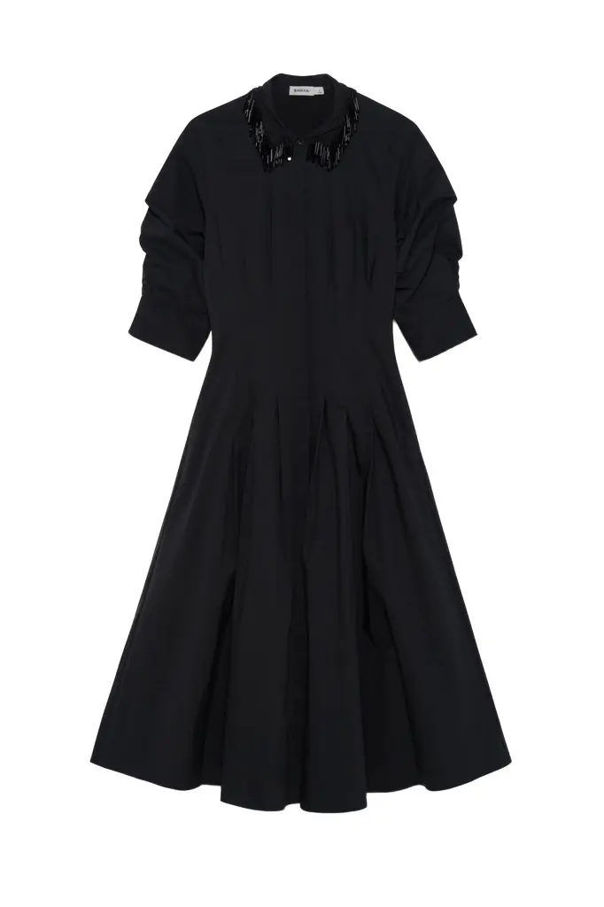 Jazz Embellished Pintuck Midi Dress Jazz Embellished Pintuck Midi Dress