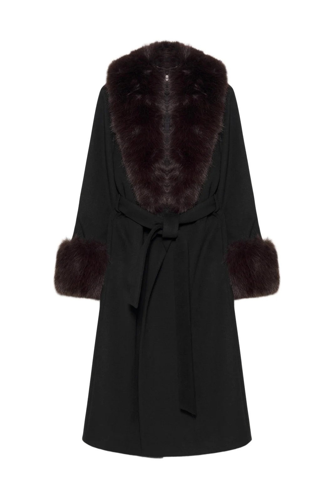 Kinsley Faux Fur Wool Coat