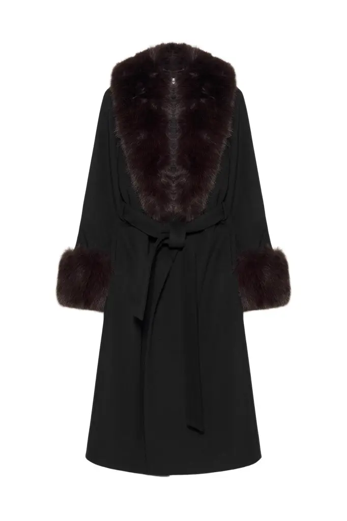 Kinsley Faux Fur Wool Coat Kinsley Faux Fur Wool Coat