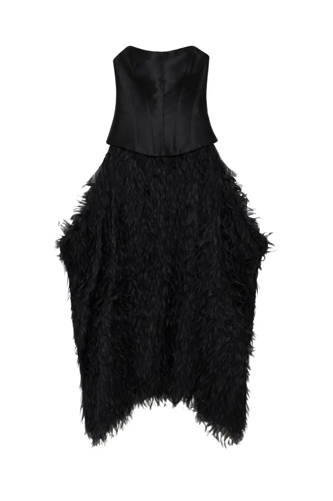 Leanna Featherlike Organza Gown Leanna Featherlike Organza Gown