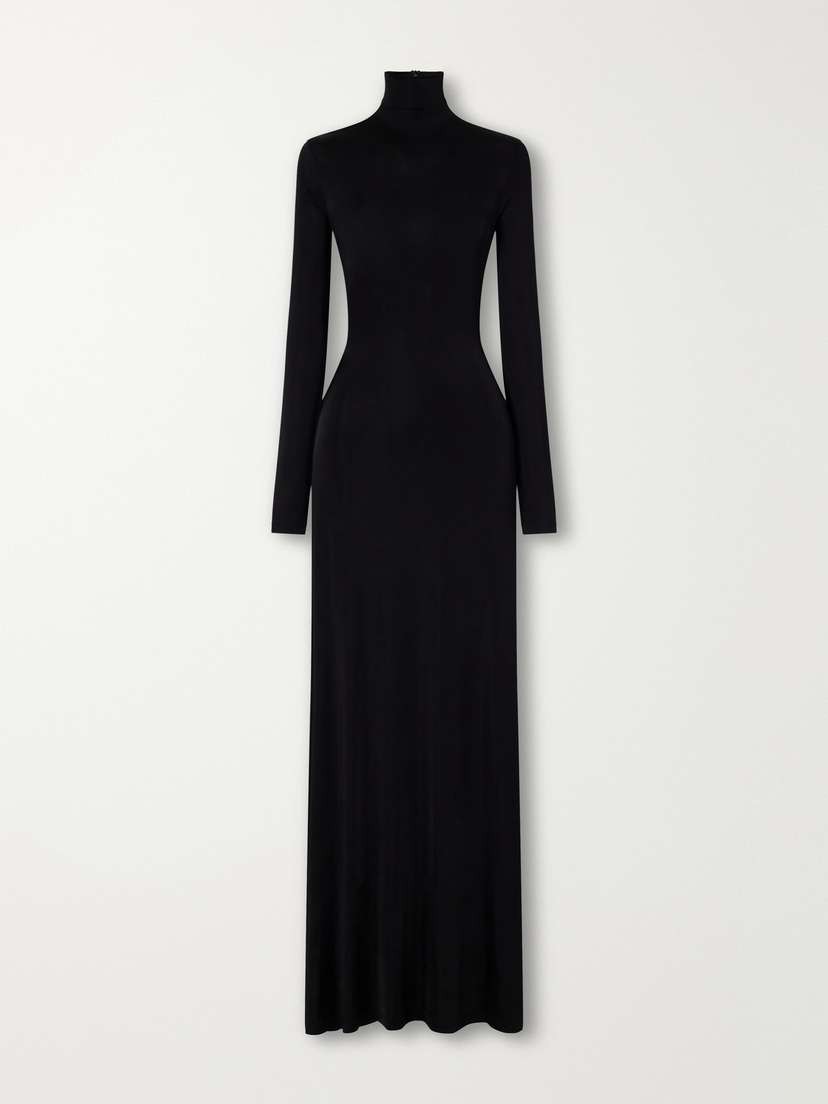 Tove Sacha Jersey Turtleneck Gown