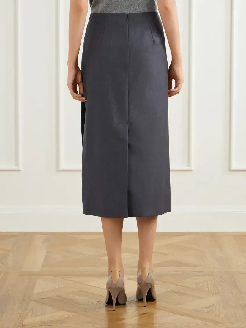 Jil Sander Wool And Mohair-blend Midi Skirt | Thumbnail 4