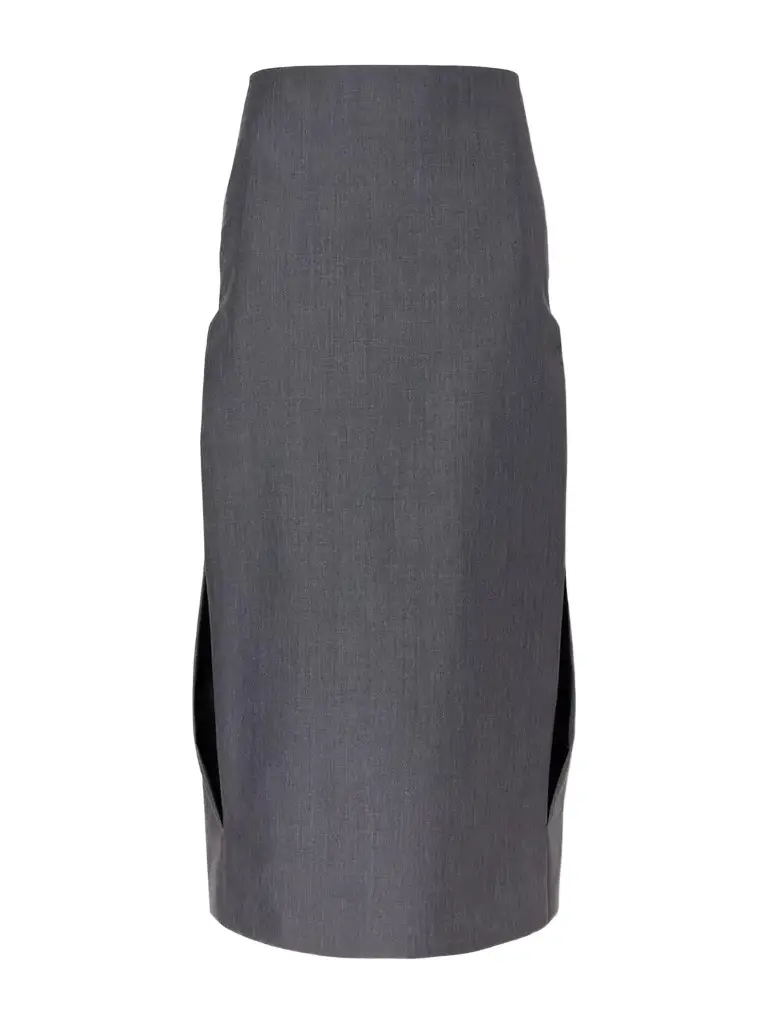 Jil Sander Wool And Mohair-blend Midi Skirt
