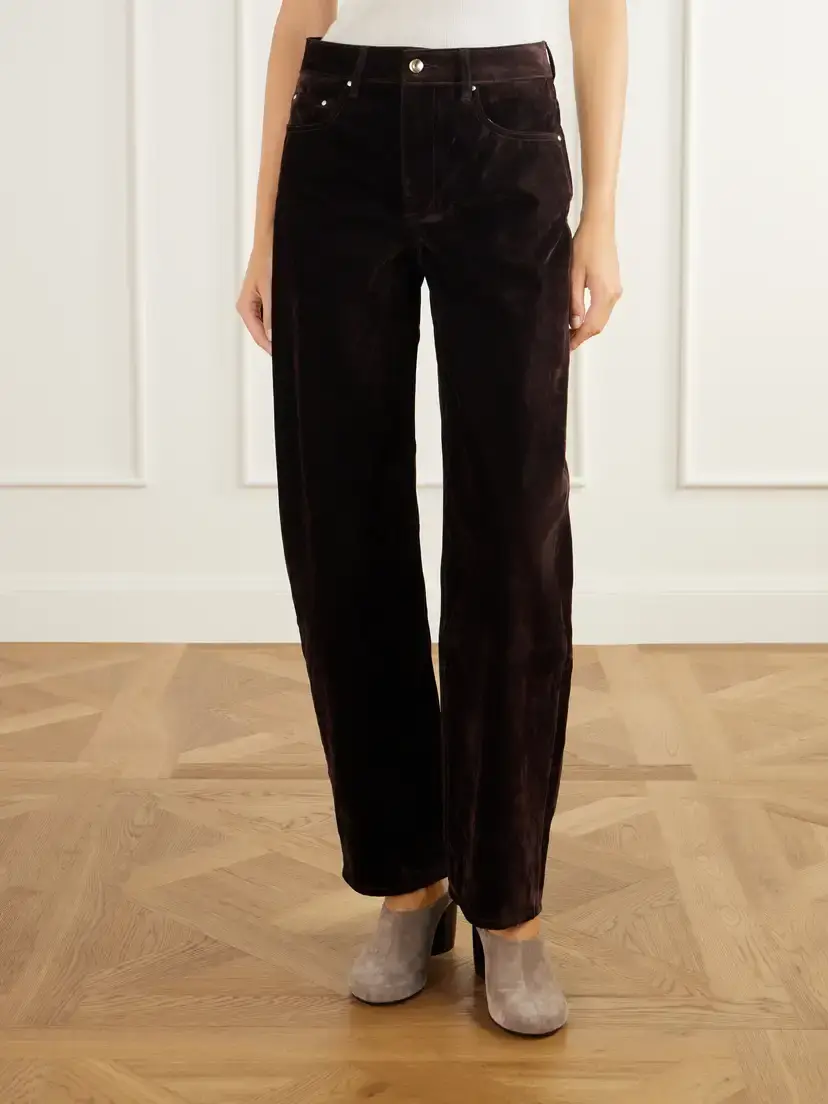 OSSOU Rider Cotton-blend Velvet Low-rise Wide-leg Jeans | Thumbnail 3 OSSOU Rider Cotton-blend Velvet Low-rise Wide-leg Jeans | Thumbnail 3