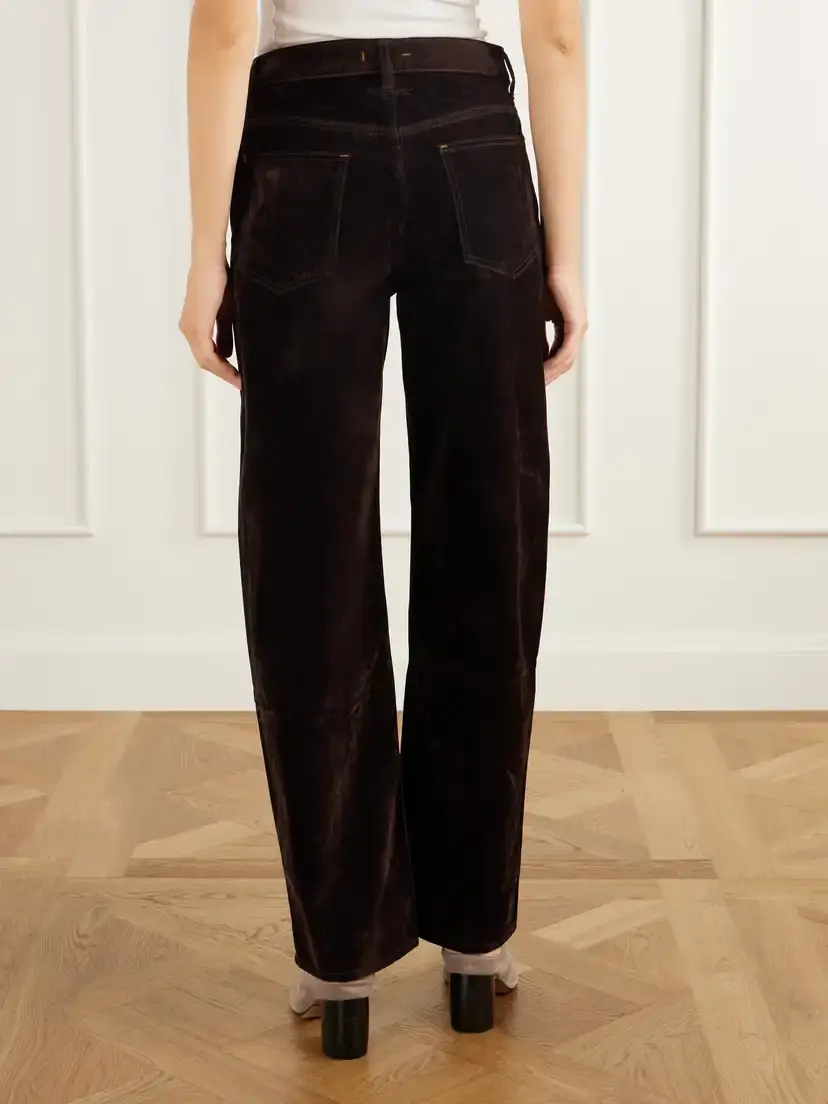 OSSOU Rider Cotton-blend Velvet Low-rise Wide-leg Jeans | Thumbnail 4 OSSOU Rider Cotton-blend Velvet Low-rise Wide-leg Jeans | Thumbnail 4
