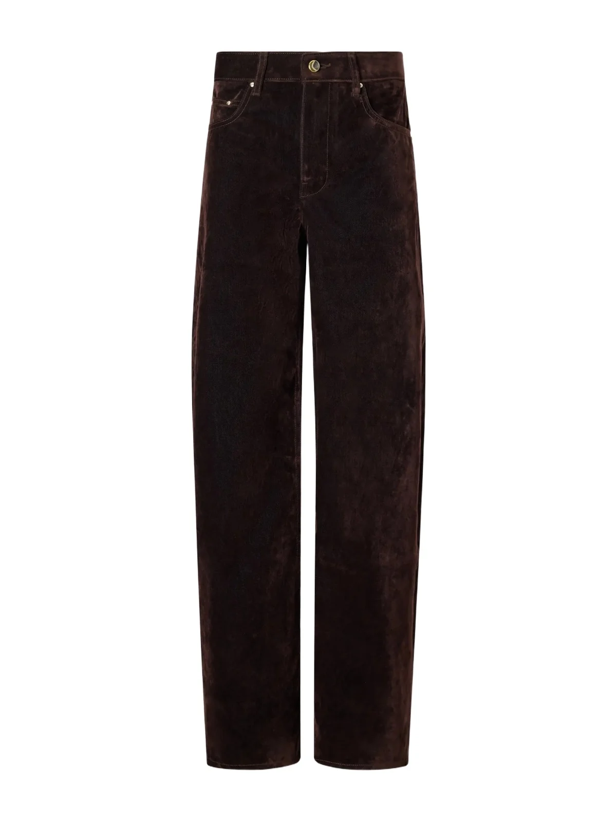 OSSOU Rider Cotton-blend Velvet Low-rise Wide-leg Jeans