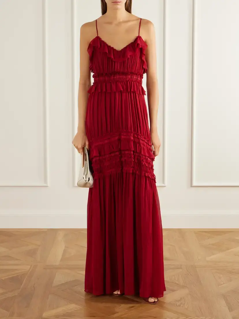 Ulla Johnson Dorothea Gathered Ruffled Silk-chiffon Gown | Thumbnail 2 Ulla Johnson Dorothea Gathered Ruffled Silk-chiffon Gown | Thumbnail 2
