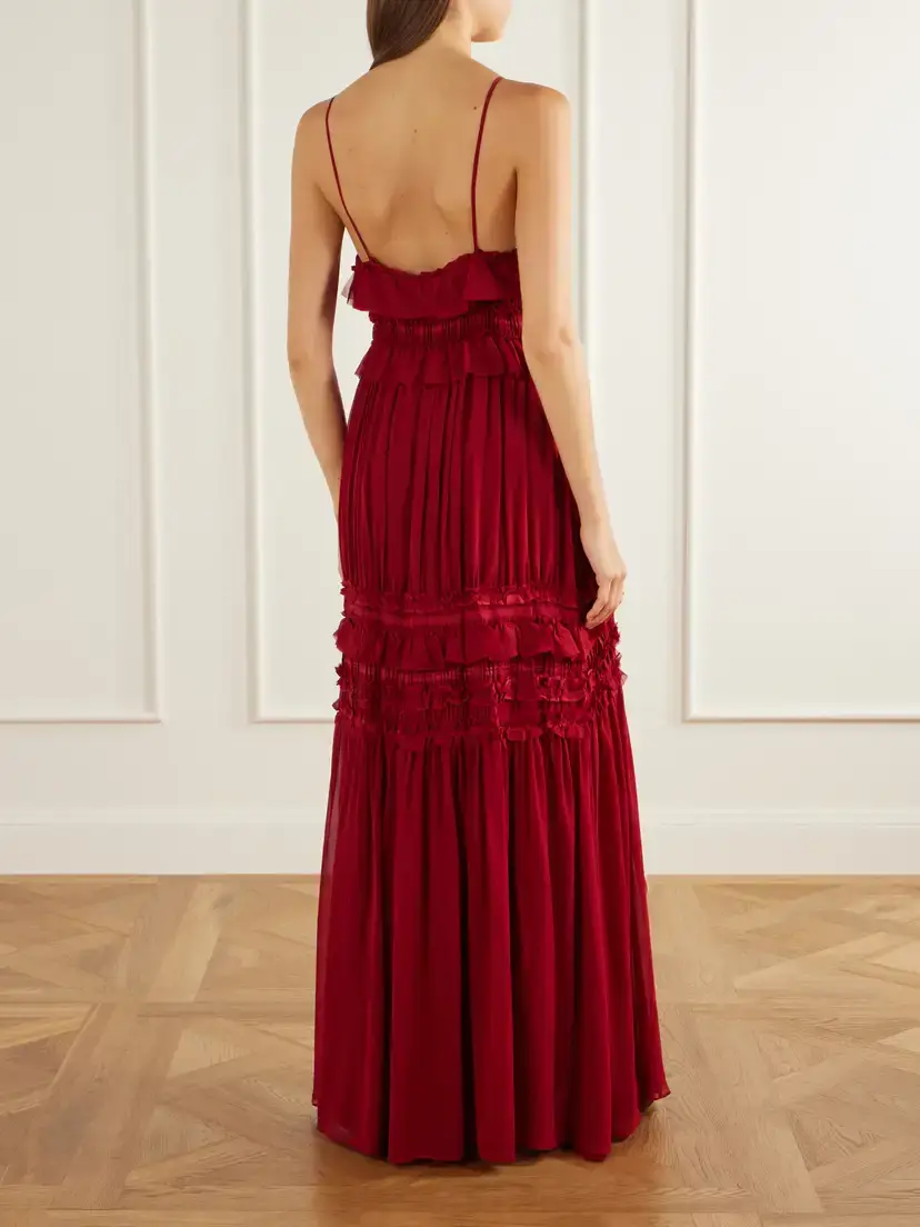 Ulla Johnson Dorothea Gathered Ruffled Silk-chiffon Gown | Thumbnail 3 Ulla Johnson Dorothea Gathered Ruffled Silk-chiffon Gown | Thumbnail 3