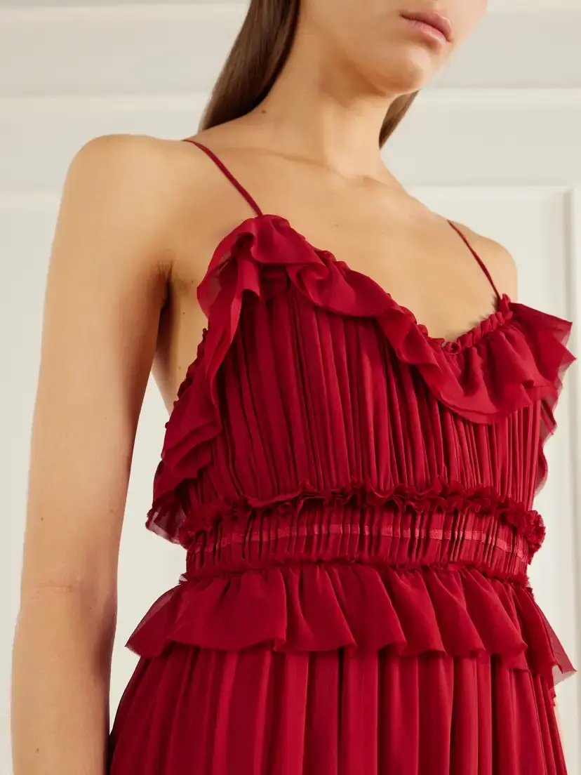 Ulla Johnson Dorothea Gathered Ruffled Silk-chiffon Gown | Thumbnail 4 Ulla Johnson Dorothea Gathered Ruffled Silk-chiffon Gown | Thumbnail 4