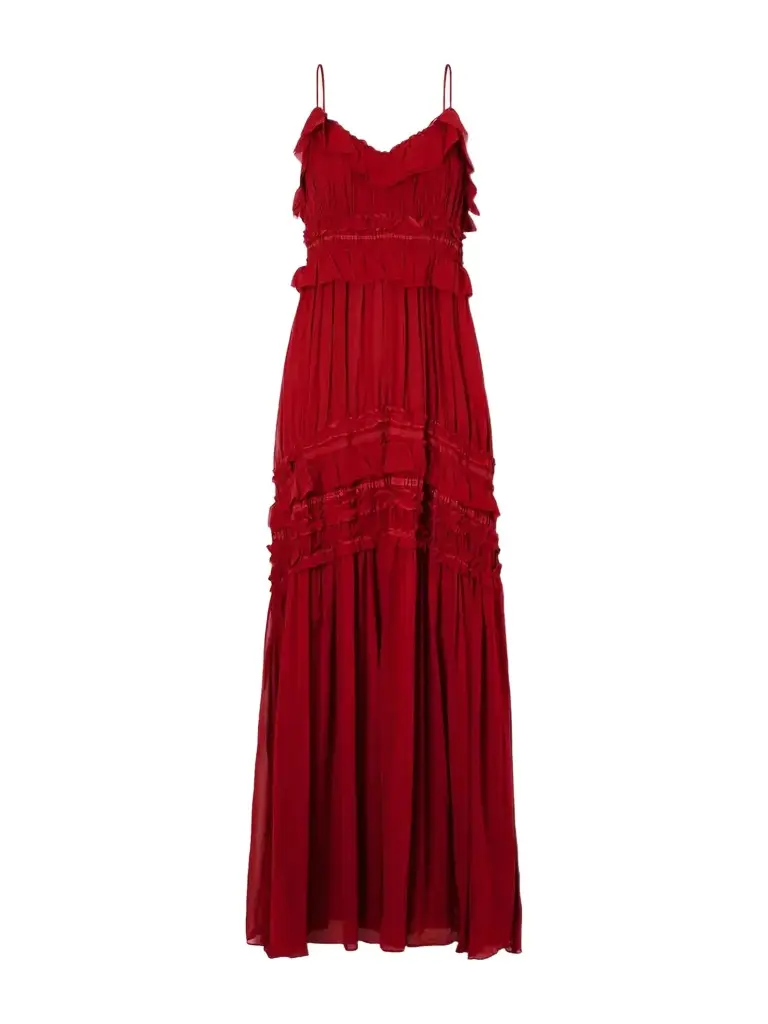 Dorothea Gathered Ruffled Silk-chiffon Gown Dorothea Gathered Ruffled Silk-chiffon Gown