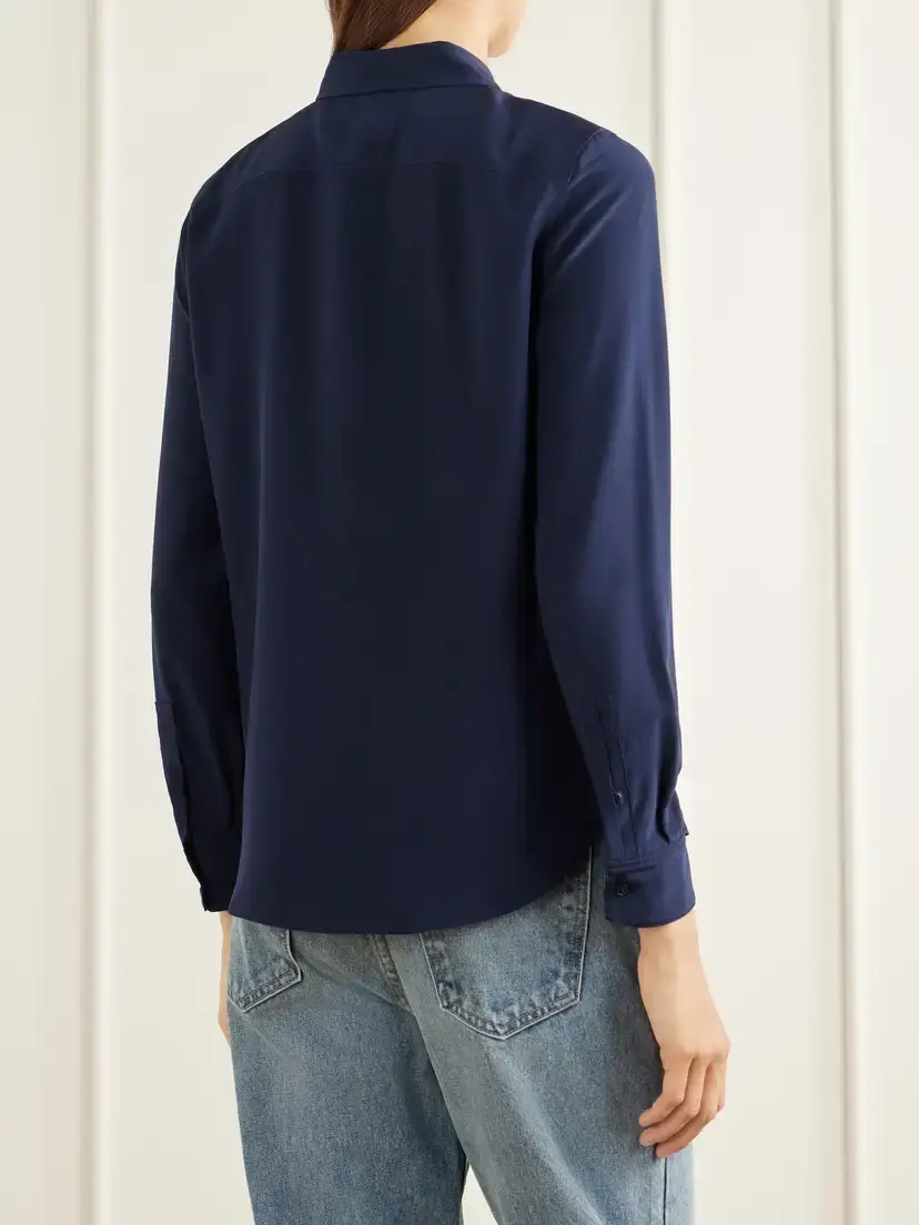 Nili Lotan Gaia Silk-crepe De Chine Shirt | Thumbnail 4 Nili Lotan Gaia Silk-crepe De Chine Shirt | Thumbnail 4