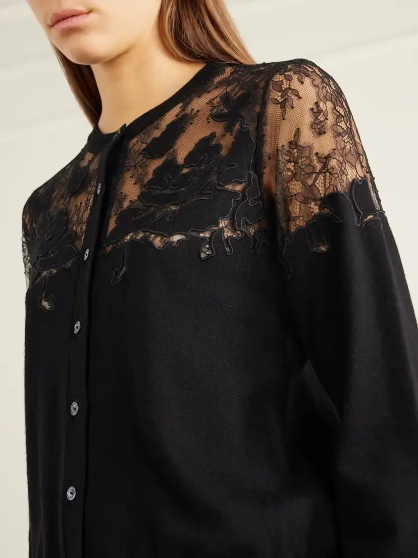 Ulla Johnson Talia Lace-trimmed Merino Wool Cardigan | Thumbnail 5 Ulla Johnson Talia Lace-trimmed Merino Wool Cardigan | Thumbnail 5