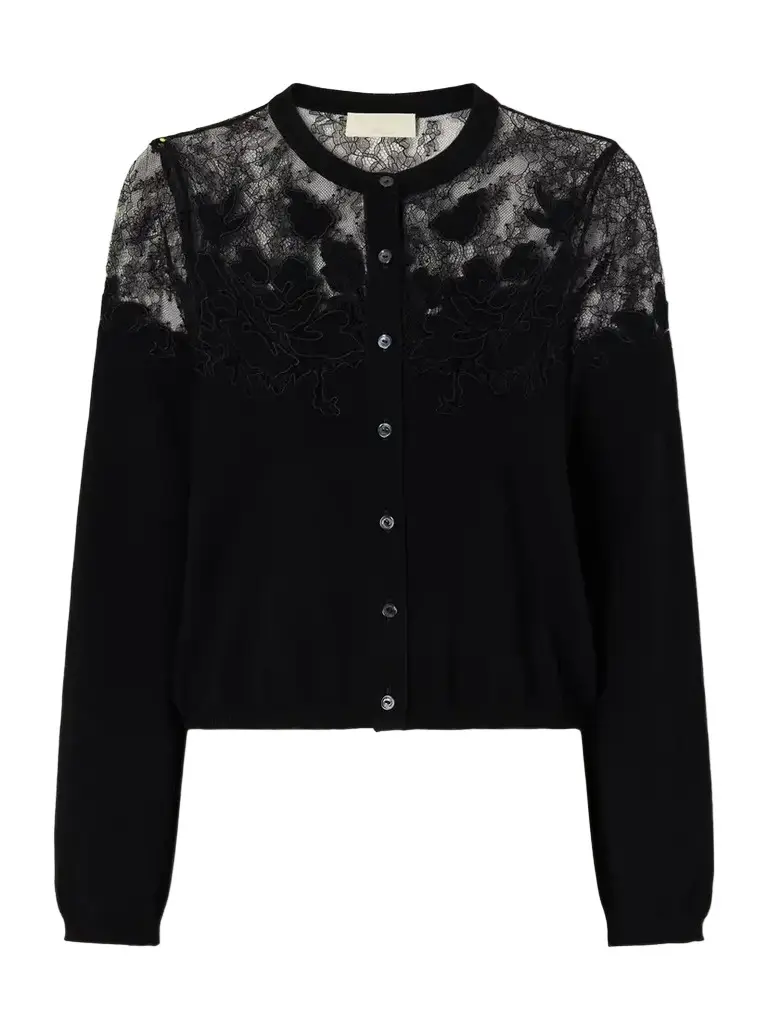 Ulla Johnson Talia Lace-trimmed Merino Wool Cardigan